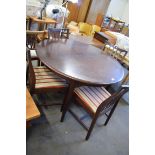 STAG MINSTREL EXTENDING DINING TABLE AND FOUR CHAIRS