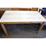 MODERN PINE KITCHEN TABLE, 137CM WIDE