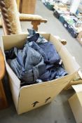 BOX OF VARIOUS JACKETS TO INCLUDE FUR AND LEATHER EXAMPLES