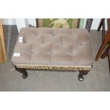 SMALL FOOTSTOOL ON CABRIOLE LEGS