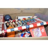 BOX OF CHILD'S BUILDING BLOCKS, ABACUS, OTHER TOYS ETC