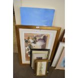 MIXED LOT OF PICTURES TO INCLUDE AN OIL BY FIONA ROBERTS 'FIELD AND THE HORIZON' PLUS VARIOUS