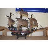 MODEL THREE-MASTED SHIP