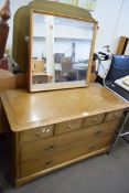 SIX DRAWER DRESSING CHEST WITH MIRRORED BACK BEARING RETAILERS LABEL FOR ROBERTSON & COLMAN LTD,