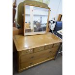 SIX DRAWER DRESSING CHEST WITH MIRRORED BACK BEARING RETAILERS LABEL FOR ROBERTSON & COLMAN LTD,