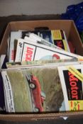 BOX OF MOTOR MAGAZINES AND MIXED BOOKS