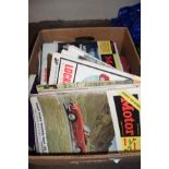BOX OF MOTOR MAGAZINES AND MIXED BOOKS