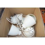 BOX OF PENDANT LIGHT FITTINGS