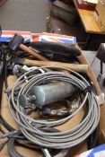 BOX OF MIXED ITEMS TO INCLUDE WING MIRRORS, TOOLS