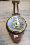 MODERN ANEROID BAROMETER THERMOMETER COMBINATION