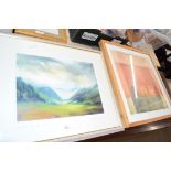 SHIRLEY SHACKLETON, ST JOHNS IN THE VALE, KESWICK, COLOURED PRINT, F/G, TOGETHER WITH ROMA TEARNE,