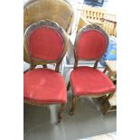 PAIR OF CONTINENTAL DINING CHAIRS