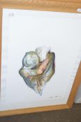 ESTHER SE, SET OF FOUR ABSTRACT STUDIES, WATERCOLOUR AND PENCIL, OAK F/G, 80CM WIDE