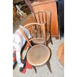 PAIR OF BENTWOOD CAFÉ CHAIRS