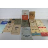 COLLECTION VARIOUS VEHICLE OPERATING MANUALS TO INCLUDE AUSTIN A60, AUSTIN 7, FORD ANGLIA ETC