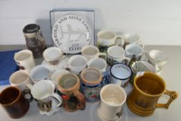 MIXED LOT OF MUGS AND BEER STEINS