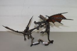 METAL MODEL OF TWO DRAGONS
