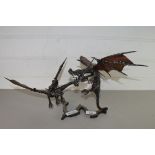 METAL MODEL OF TWO DRAGONS