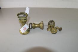 GRADUATED SET OF FIVE BRASS BELL WEIGHTS