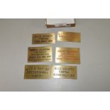 SMALL BRASS PLAQUES FOR NORFOLK COLLECTORS CAR RALLY AND OTHERS