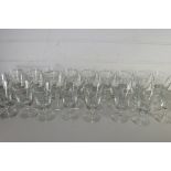COLLECTION OF LARGE QTY 20TH CENTURY CLEAR WINE GLASSES