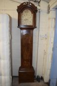 WOOLMER, REEPHAM, A GEORGE III AND LATER OAK LONGCASE CLOCK WITH PAINTED FACE AND 8-DAY MOVEMENT