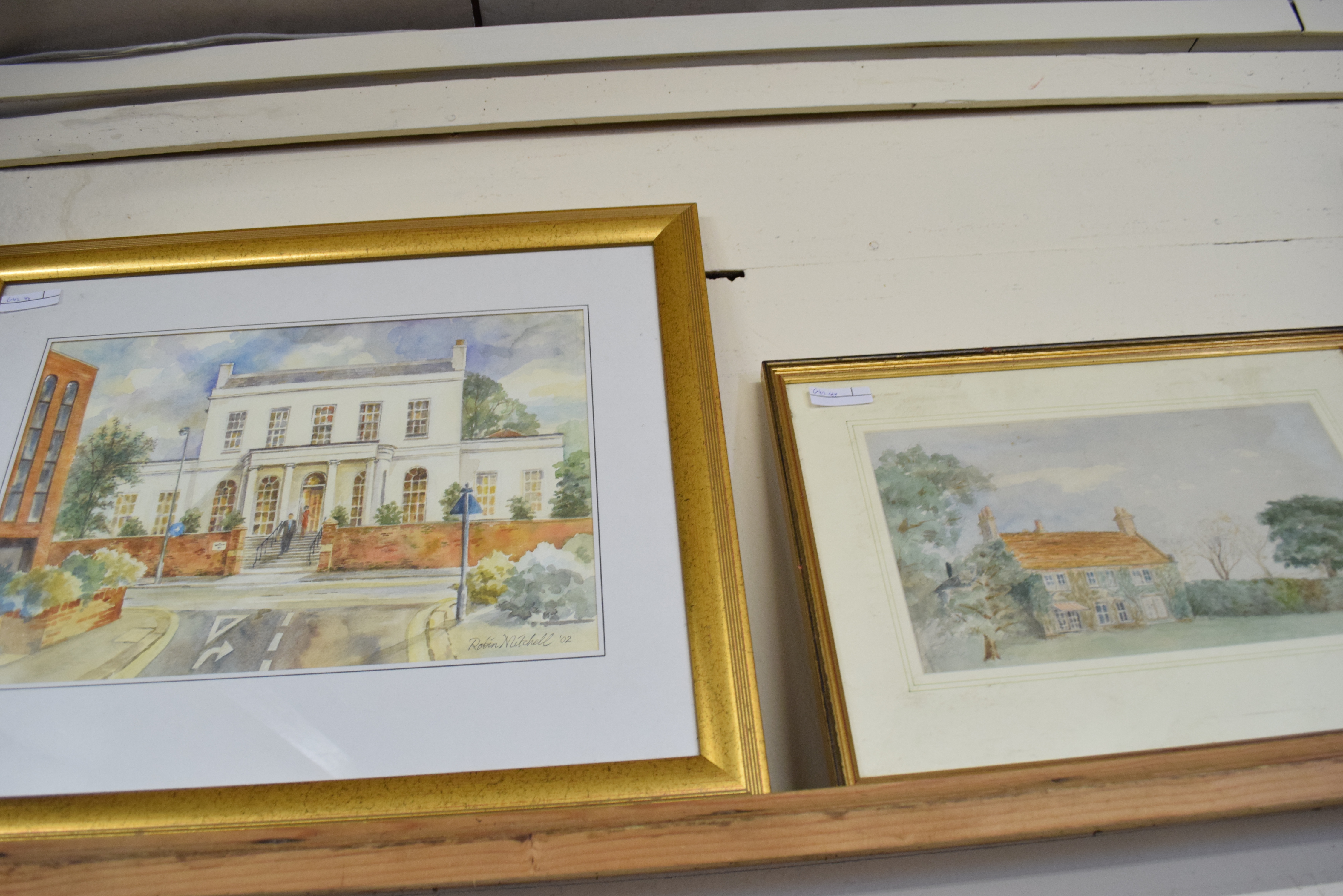 MIXED LOT - ROBIN MITCHELL, WATFORD PLACE, WATERCOLOUR, TOGETHER WITH STUDY OF BROOKE RECTORY, - Image 2 of 2