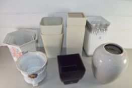 COLLECTION OF MIXED MODERN VASES AND JARDINIERES