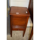 MAHOGANY FLIP-TOP SEWING BOX, 62CM HIGH