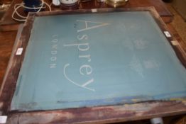 ASPREY LONDON FROSTED GLASS ADVERTISING PANEL AND ACCOMPANYING DESIGN SHEET (2)