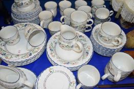 STAFFORDSHIRE TABLE WARE HAMPTON COURT PATTERN DINNER AND TEA SERVICE