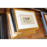 COLLECTION OF SEVEN COLOURED BOOK PLATES, VARIOUS CATTLE BREEDS AND FARM ANIMALS, F/G, LARGEST