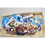BOX OF MIXED SIMULATED PEARL AND OTHER NECKLACES
