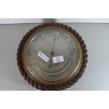 EARLY 20TH CENTURY ANEROID BAROMETER AND THERMOMETER COMBINATION, THE DIAL MARKED 'FISONS (