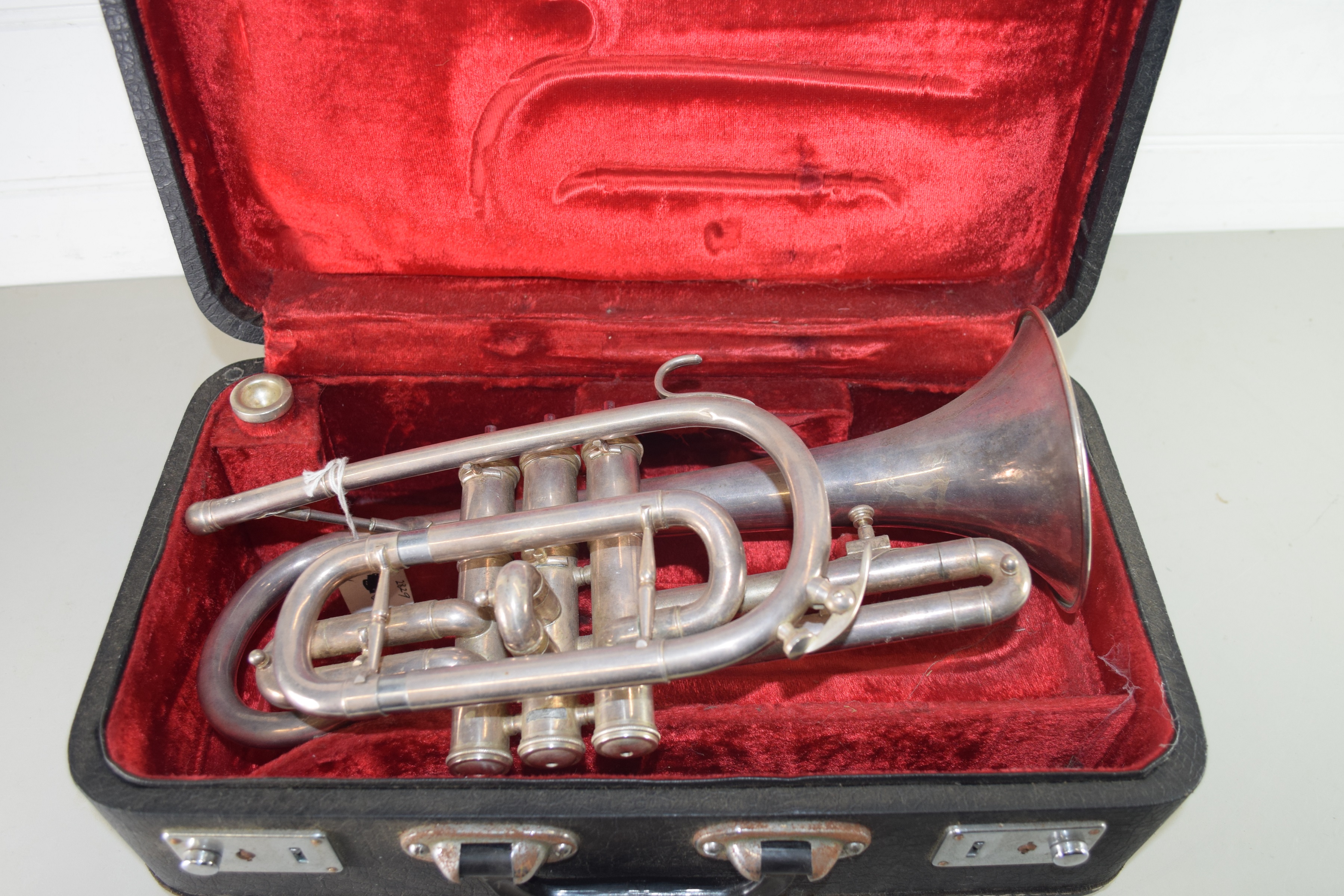 CASED SILVER PLATED CORNET (CHINESE)