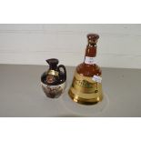 375CL BOTTLE OF BELLS BLENDED SCOTCH WHISKY IN A WADE DECANTER TOGETHER WITH A FURTHER SMALLER