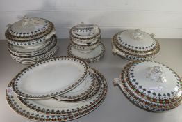 QTY OF UNITY PATTERN DINNER WARES TO INCLUDE COVERED VEGETABLE DISHES