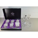 A BOXED SET OF EDINBURGH CRYSTAL GLASS TUMBLERS TOGETHER WITH FOUR FURTHER LOOSE GLASSES