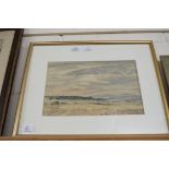 A E WAITE, ENGLISH LANDSCAPE, SIGNED LOL, WATERCOLOUR, 23CM WIDE