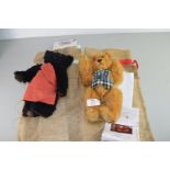 TWO SCOTTISH TEDDY BEARS PRODUCED BY TEDDIES IN TARTAN