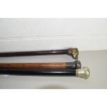 THREE VARIOUS SWAGGER STICKS