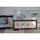 NORMAN ROCKWELL, COLLECTION OF ITEMS TO INCLUDE COLOURED PRINTS, BOXED COLLECTORS PLATES,
