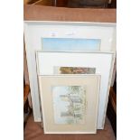 MIXED LOT COMPRISING L LAKE, ALL SAINTS WEYBOURNE, WATERCOLOUR STUDY, TOGETHER WITH S J DRISCALL,