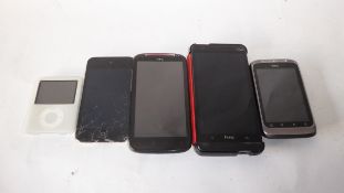 Collection of phones and ipods