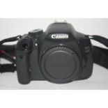 Canon EOS 60D together with a Canon EFS 18-55mm lens and Canon lens EF50mm