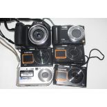 Mixed lot of point and shoot cameras