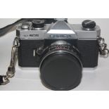 Fujica ST605 film camera with accessories