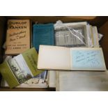 Box: ephemera including prints, cruise liner menu cards, documents etc