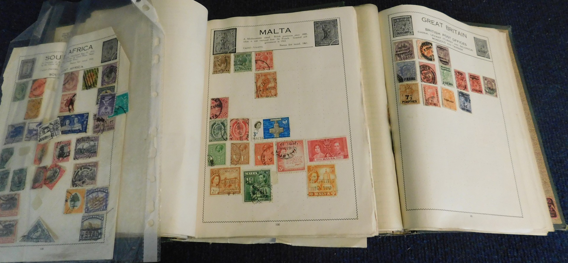 World, mainly used stamp collection in two Movaleaf albums, mainly Junior ranges (2)