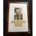 TREVOR HOWARD (1913-1988) autograph inscribed ...~with my sincere good wishes~ in glazed frame